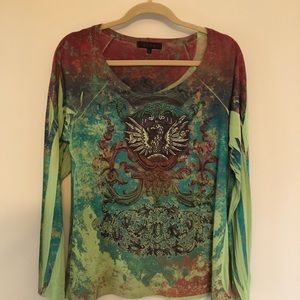 B.L.E.U. Sequined Shirt Large